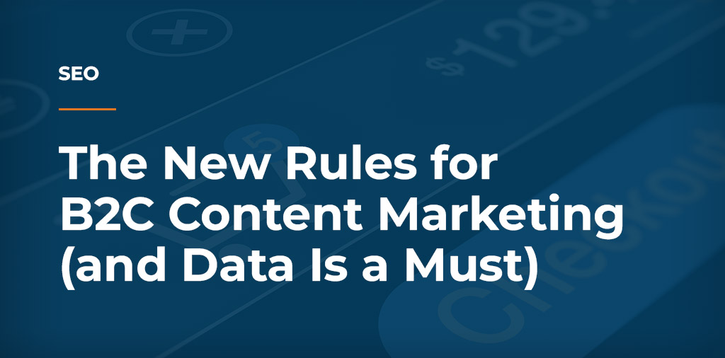 |B2C content marketing: Graphic of someone on their laptop pulling up marketing statistics